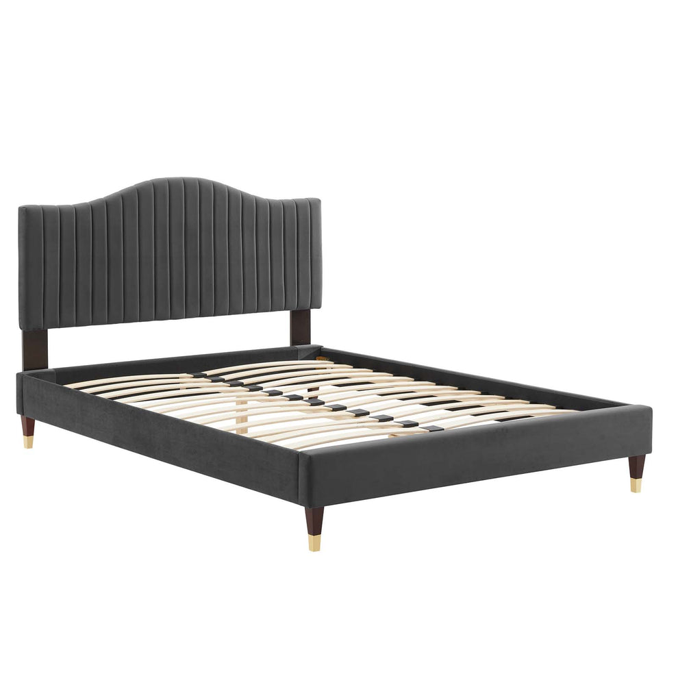 Modway Juniper Channel Tufted Performance Velvet King Platform Bed - MOD-6749 | Beds | Modishstore - 3