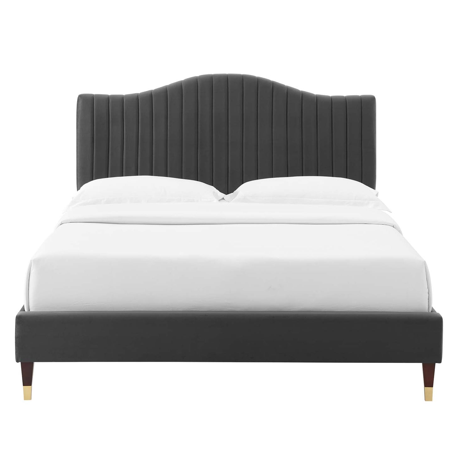 Modway Juniper Channel Tufted Performance Velvet King Platform Bed - MOD-6749 | Beds | Modishstore - 7