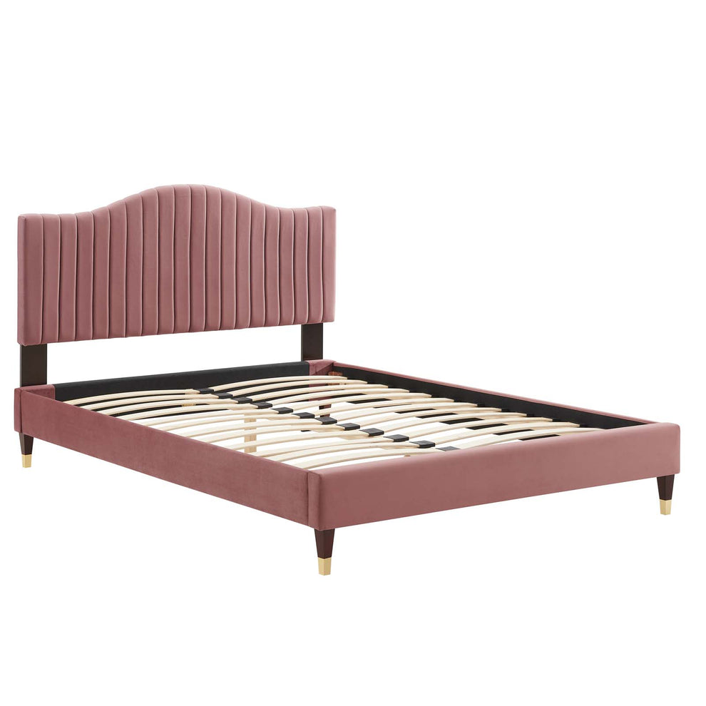 Modway Juniper Channel Tufted Performance Velvet King Platform Bed - MOD-6749 | Beds | Modishstore - 11