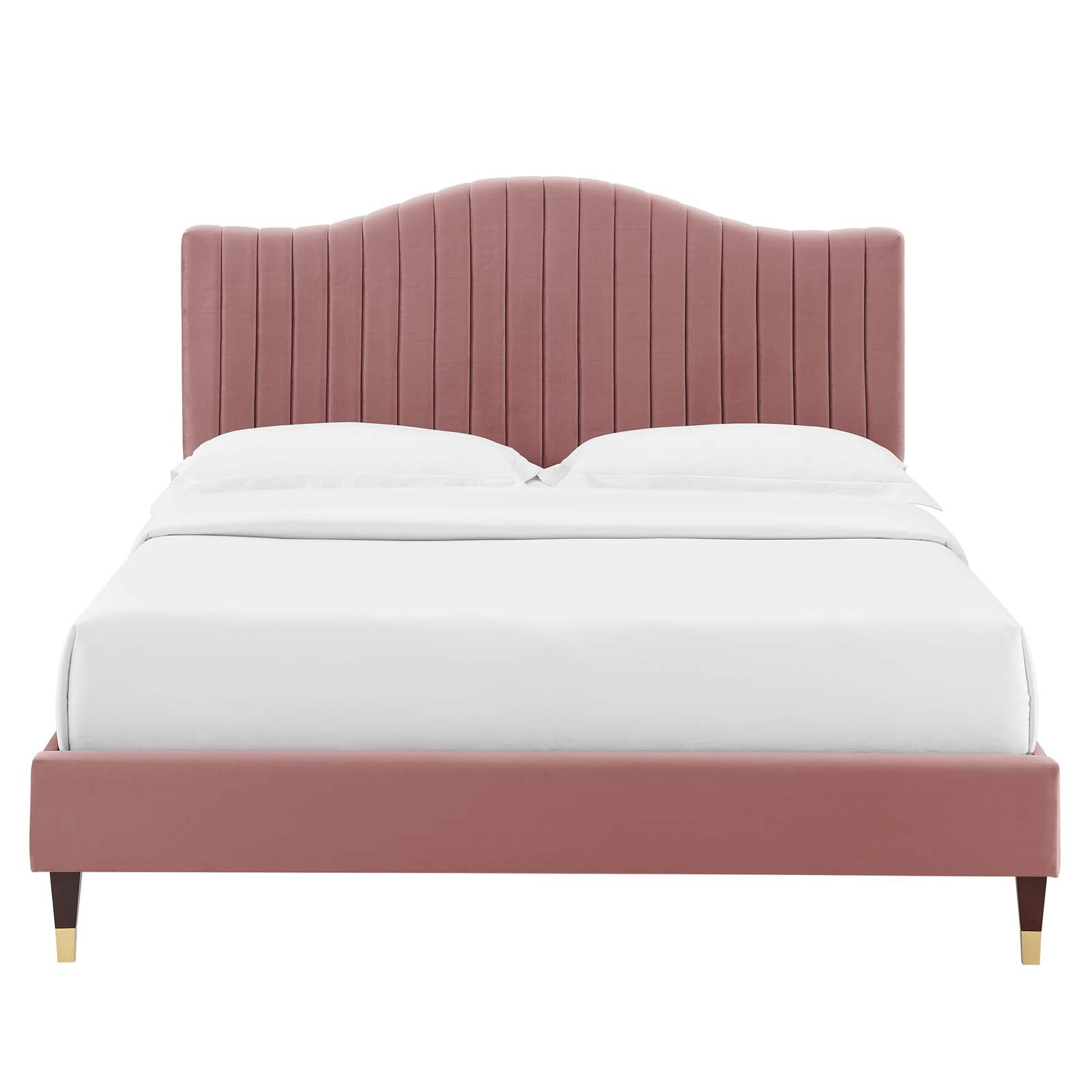 Modway Juniper Channel Tufted Performance Velvet King Platform Bed - MOD-6749 | Beds | Modishstore - 15