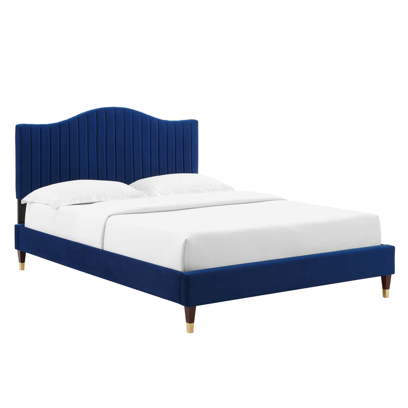 Modway Juniper Channel Tufted Performance Velvet King Platform Bed - MOD-6749 | Beds | Modishstore - 18
