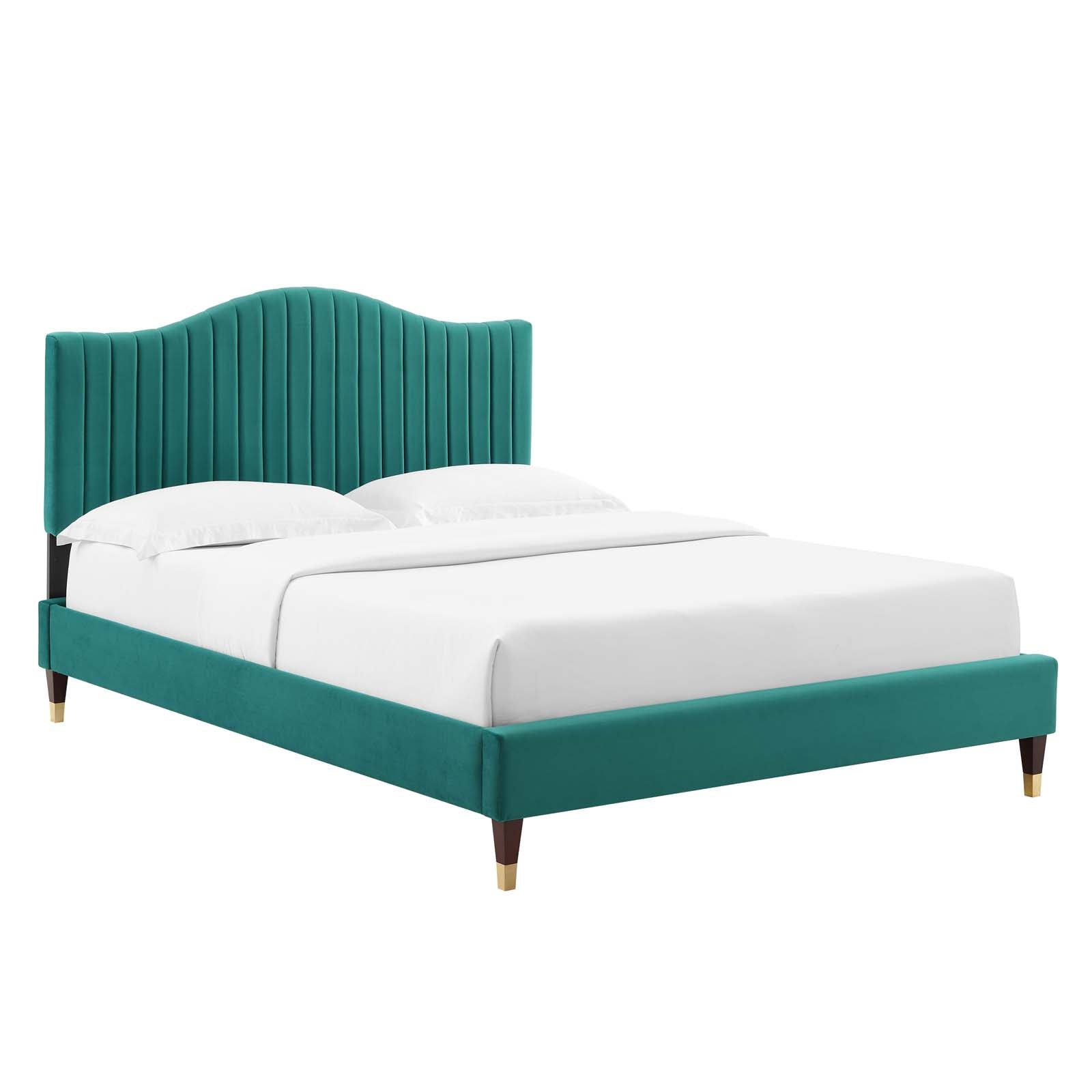 Modway Juniper Channel Tufted Performance Velvet King Platform Bed - MOD-6749 | Beds | Modishstore - 26
