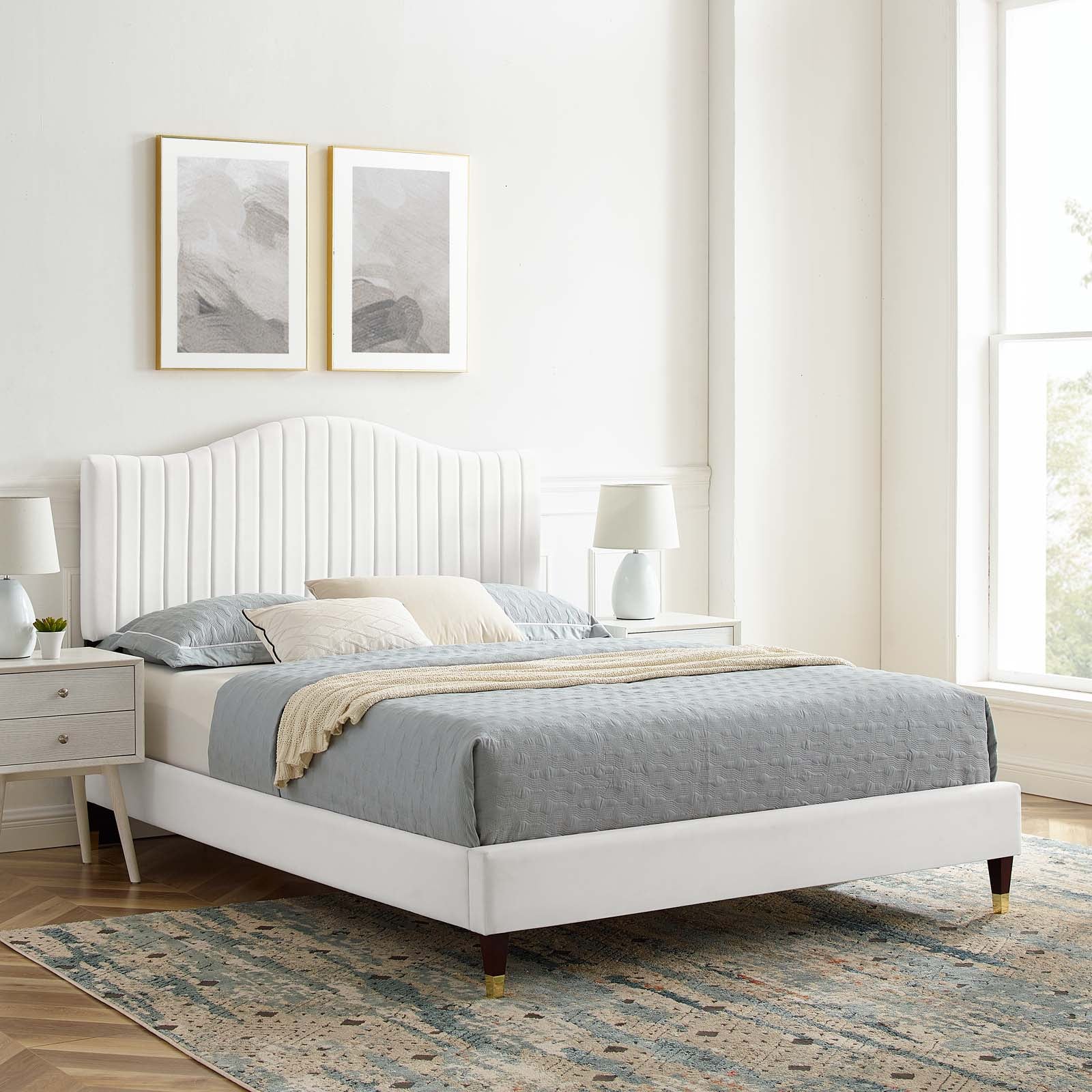 Modway Juniper Channel Tufted Performance Velvet King Platform Bed - MOD-6749 | Beds | Modishstore - 32