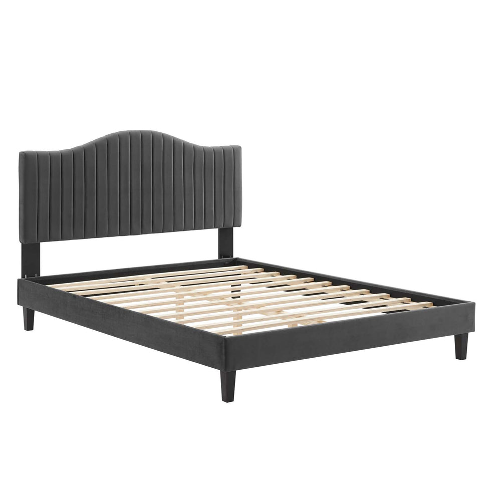 Modway Juniper Channel Tufted Performance Velvet King Platform Bed - MOD-6750 | Beds | Modishstore - 3