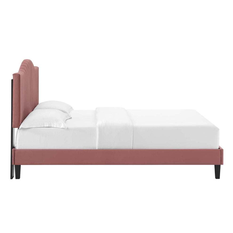 Modway Juniper Channel Tufted Performance Velvet King Platform Bed - MOD-6750 | Beds | Modishstore - 14