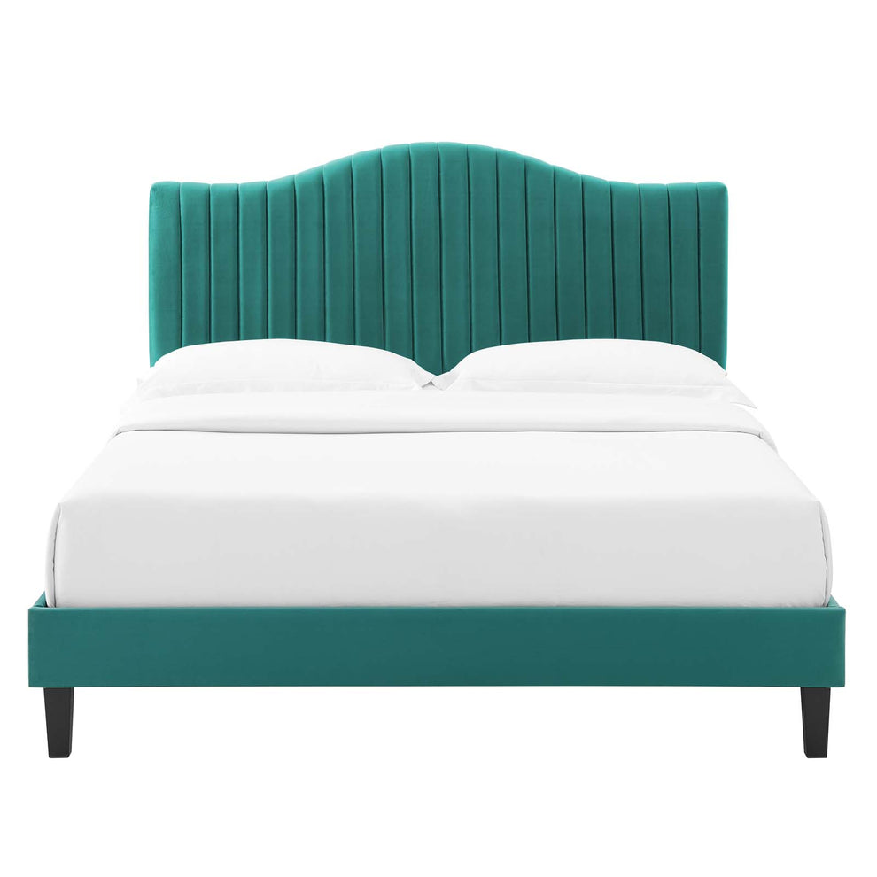 Modway Juniper Channel Tufted Performance Velvet King Platform Bed - MOD-6750 | Beds | Modishstore - 31