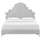 Modway Gwyneth Tufted Performance Velvet Queen Platform Bed | Beds | Modishstore-24