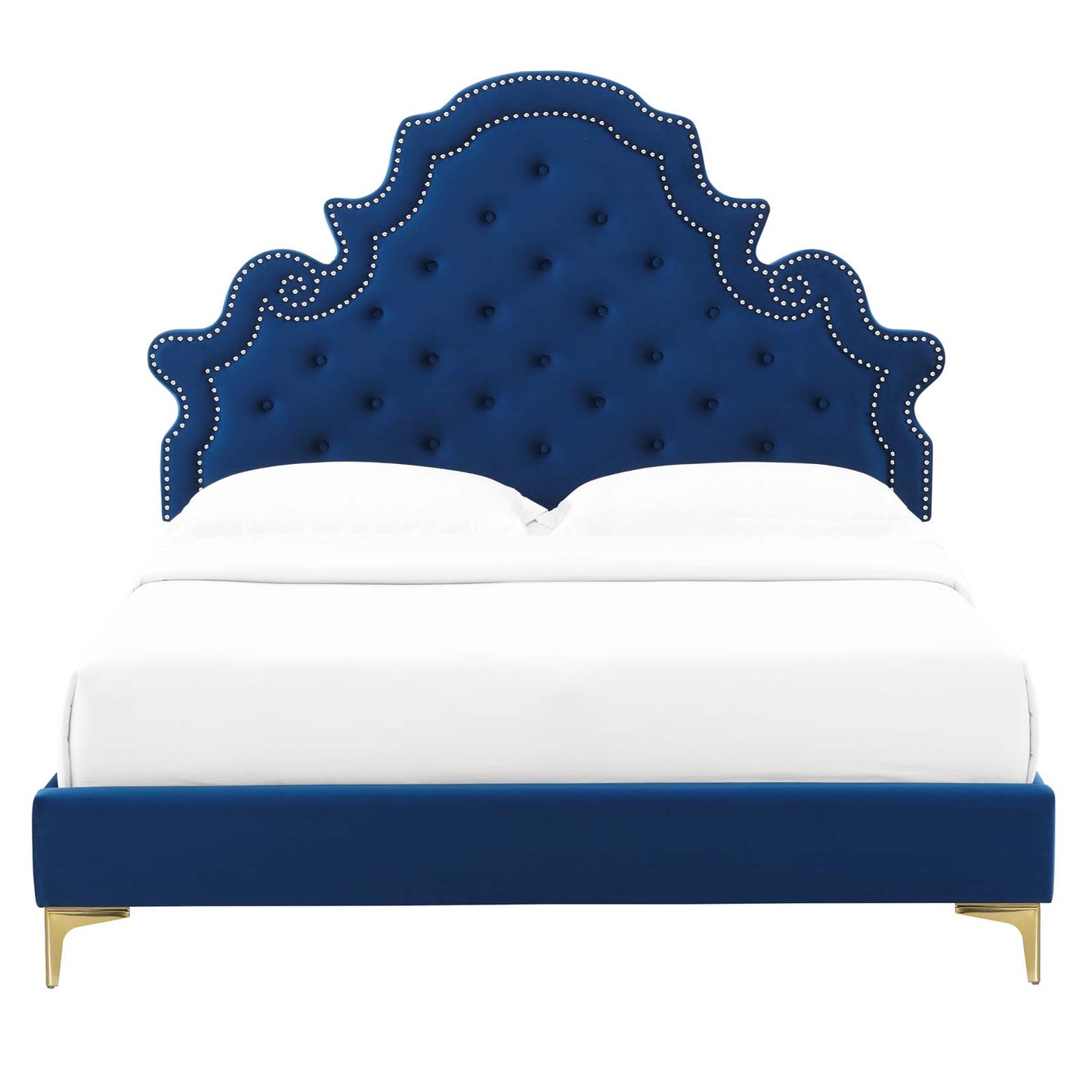 Modway Gwyneth Tufted Performance Velvet Queen Platform Bed - MOD-6751 | Beds | Modishstore - 39