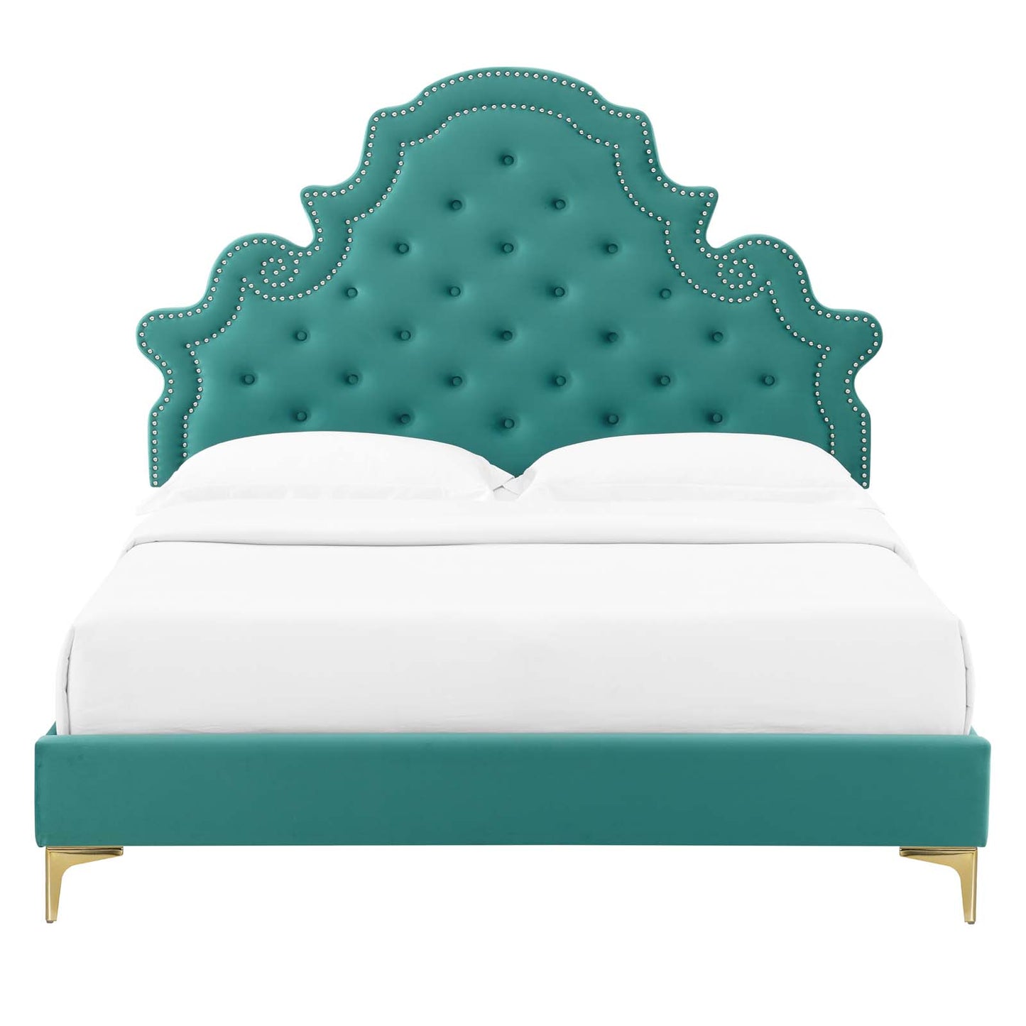 Modway Gwyneth Tufted Performance Velvet Queen Platform Bed - MOD-6751 | Beds | Modishstore - 56