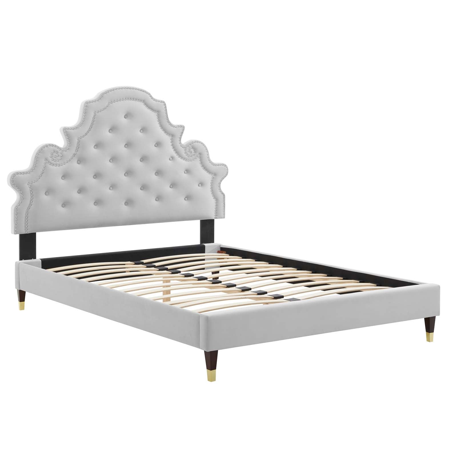 Modway Gwyneth Tufted Performance Velvet Queen Platform Bed - MOD-6752 | Beds | Modishstore - 19