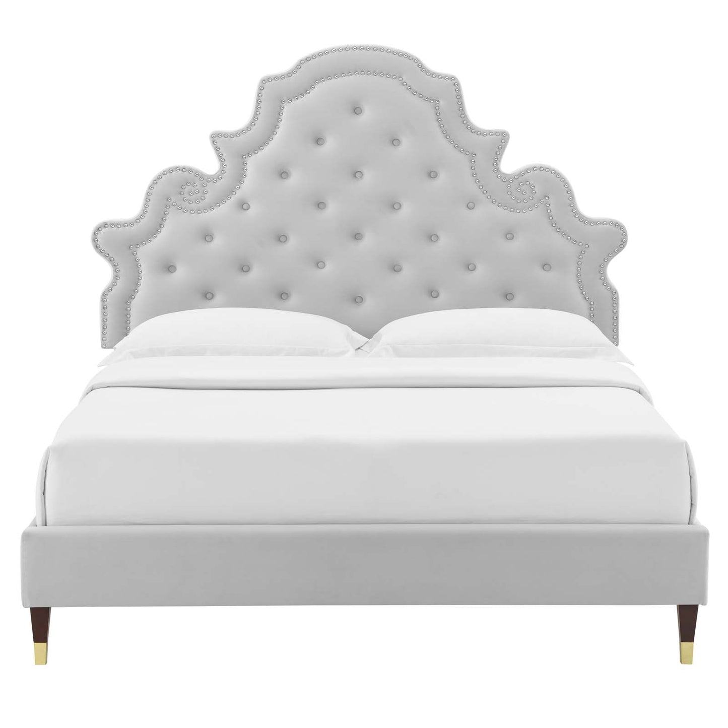 Modway Gwyneth Tufted Performance Velvet Queen Platform Bed - MOD-6752 | Beds | Modishstore - 23