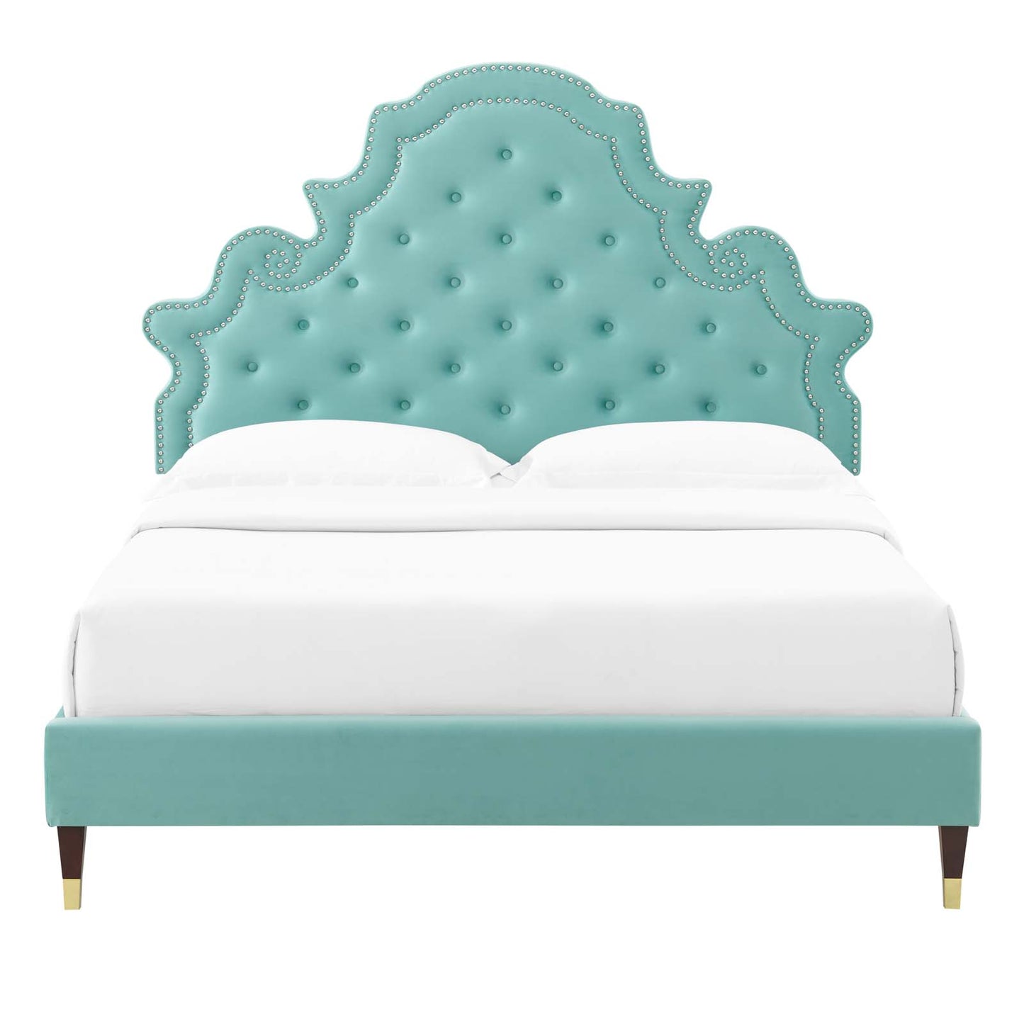 Modway Gwyneth Tufted Performance Velvet Queen Platform Bed - MOD-6752 | Beds | Modishstore - 32