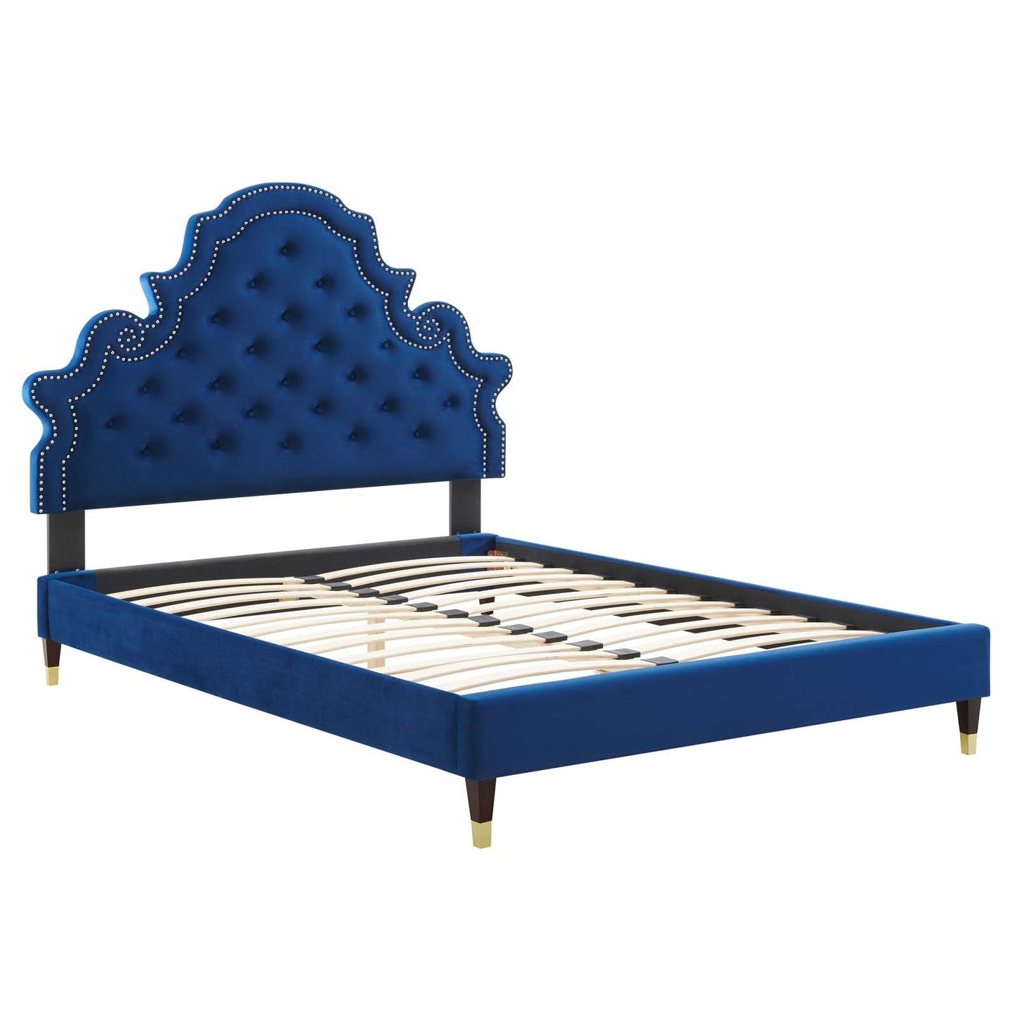 Modway Gwyneth Tufted Performance Velvet Queen Platform Bed - MOD-6752 | Beds | Modishstore - 35