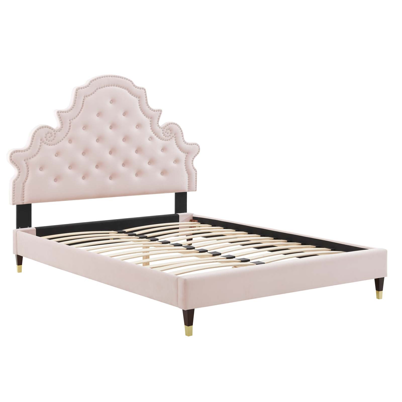 Modway Gwyneth Tufted Performance Velvet Queen Platform Bed - MOD-6752 | Beds | Modishstore - 43