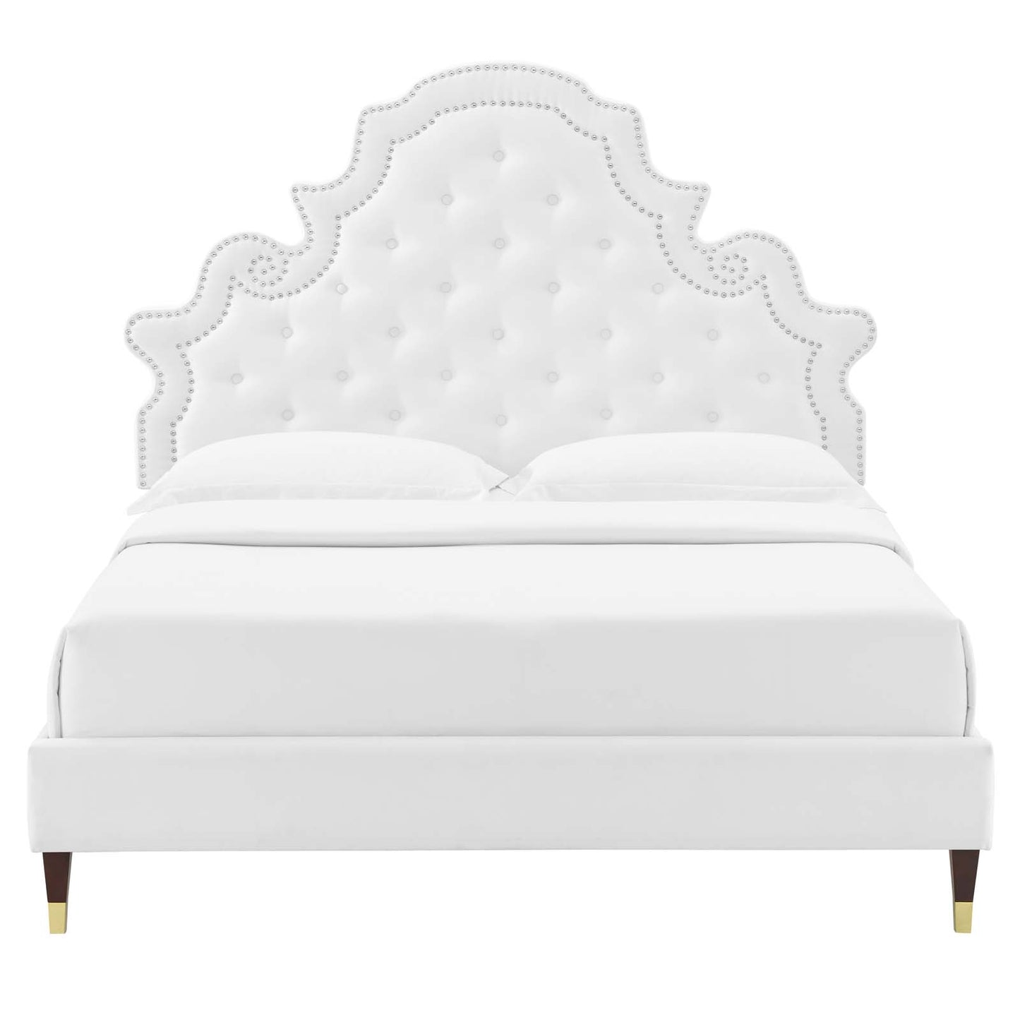 Modway Gwyneth Tufted Performance Velvet Queen Platform Bed - MOD-6752 | Beds | Modishstore - 63