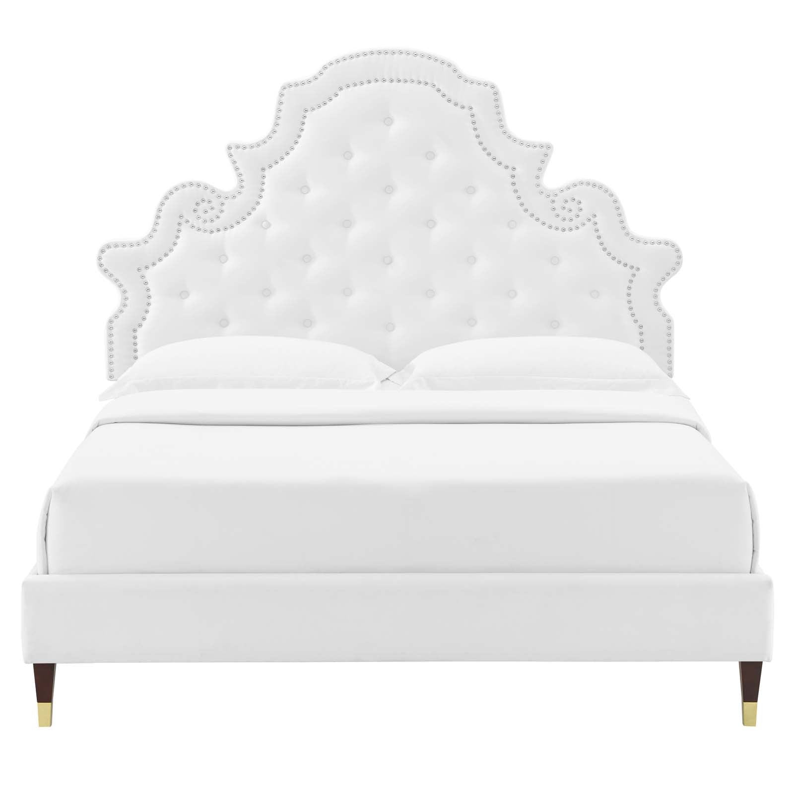 Modway Gwyneth Tufted Performance Velvet Queen Platform Bed - MOD-6752 | Beds | Modishstore - 63