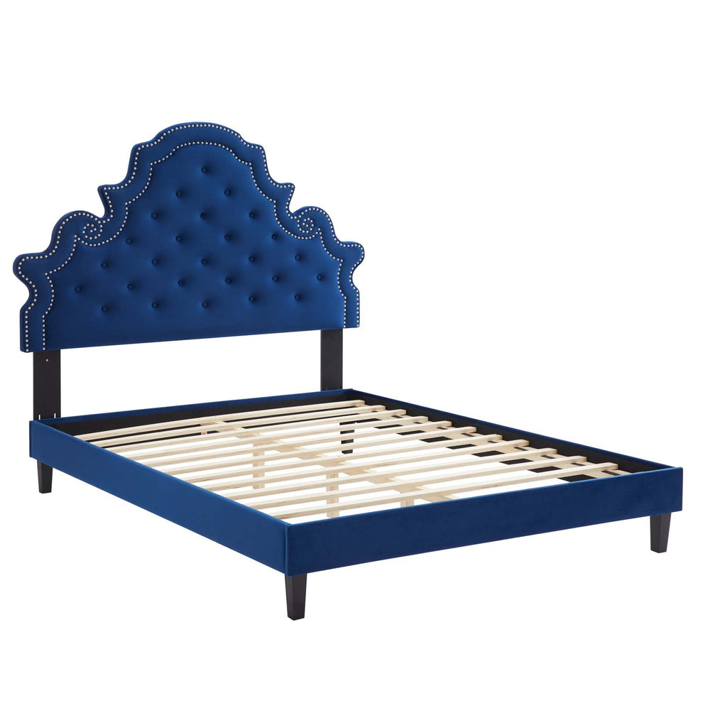 Modway Gwyneth Tufted Performance Velvet Queen Platform Bed - MOD-6753 | Beds | Modishstore - 35