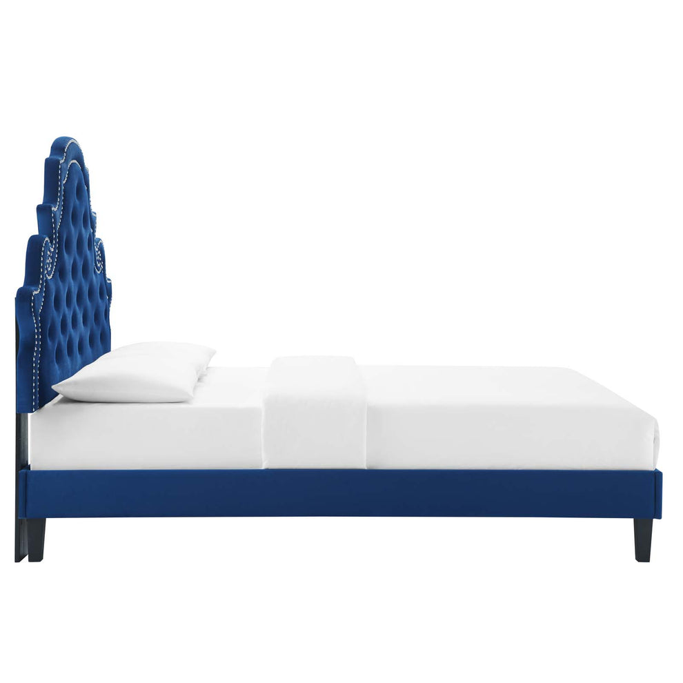 Modway Gwyneth Tufted Performance Velvet Queen Platform Bed - MOD-6753 | Beds | Modishstore - 38