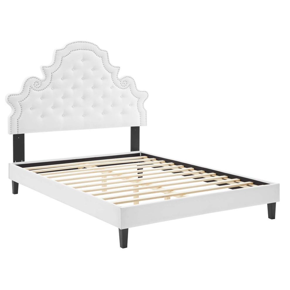 Modway Gwyneth Tufted Performance Velvet Queen Platform Bed - MOD-6753 | Beds | Modishstore - 58