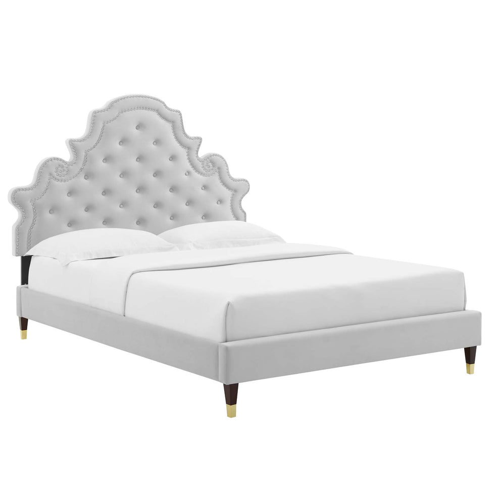 Modway Gwyneth Tufted Performance Velvet Twin Platform Bed - MOD-6755 | Beds | Modishstore - 16