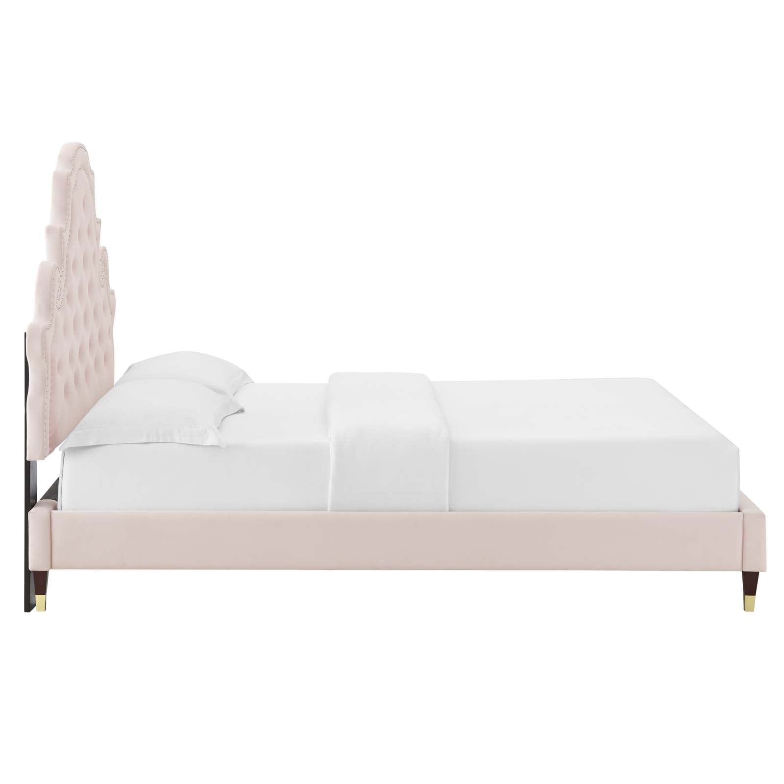 Modway Gwyneth Tufted Performance Velvet Twin Platform Bed | Beds | Modishstore-42