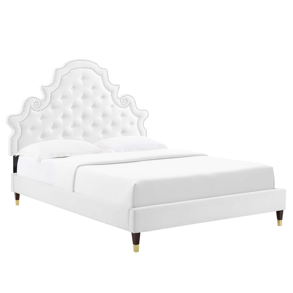 Modway Gwyneth Tufted Performance Velvet Twin Platform Bed - MOD-6755 | Beds | Modishstore - 51