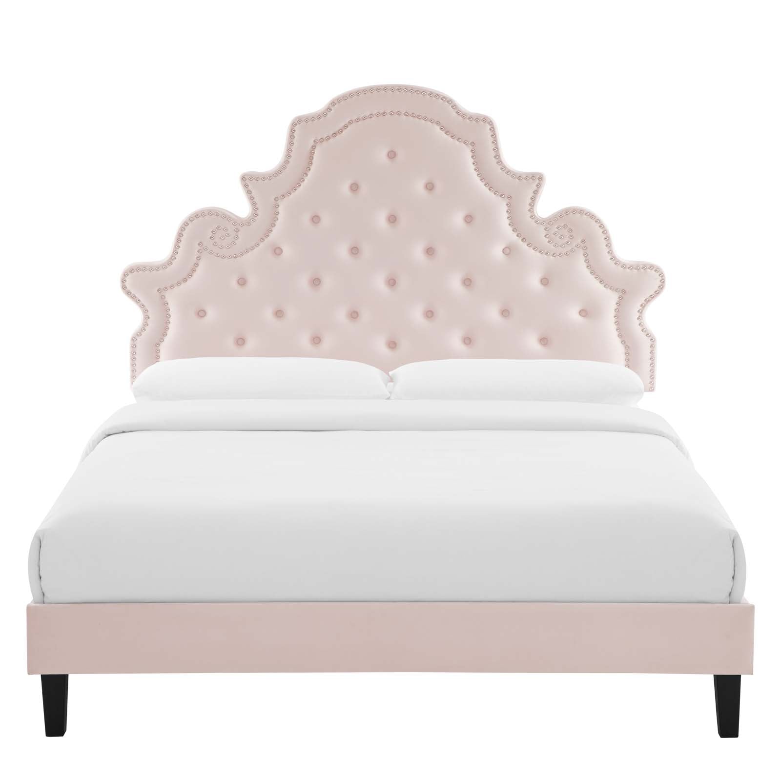 Modway Gwyneth Tufted Performance Velvet Twin Platform Bed - MOD-6756 | Beds | Modishstore - 42
