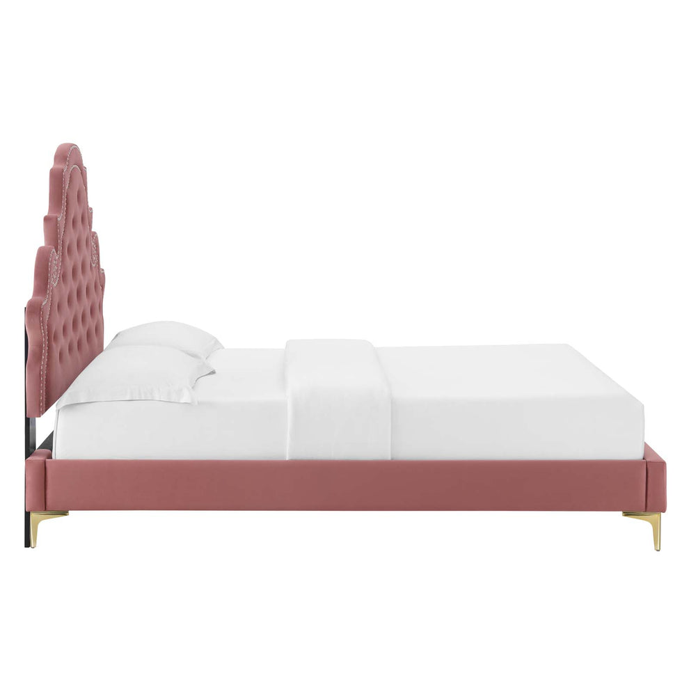 Modway Gwyneth Tufted Performance Velvet Full Platform Bed - MOD-6757 | Beds | Modishstore - 13