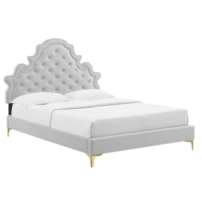 Modway Gwyneth Tufted Performance Velvet Full Platform Bed - MOD-6757 | Beds | Modishstore - 16