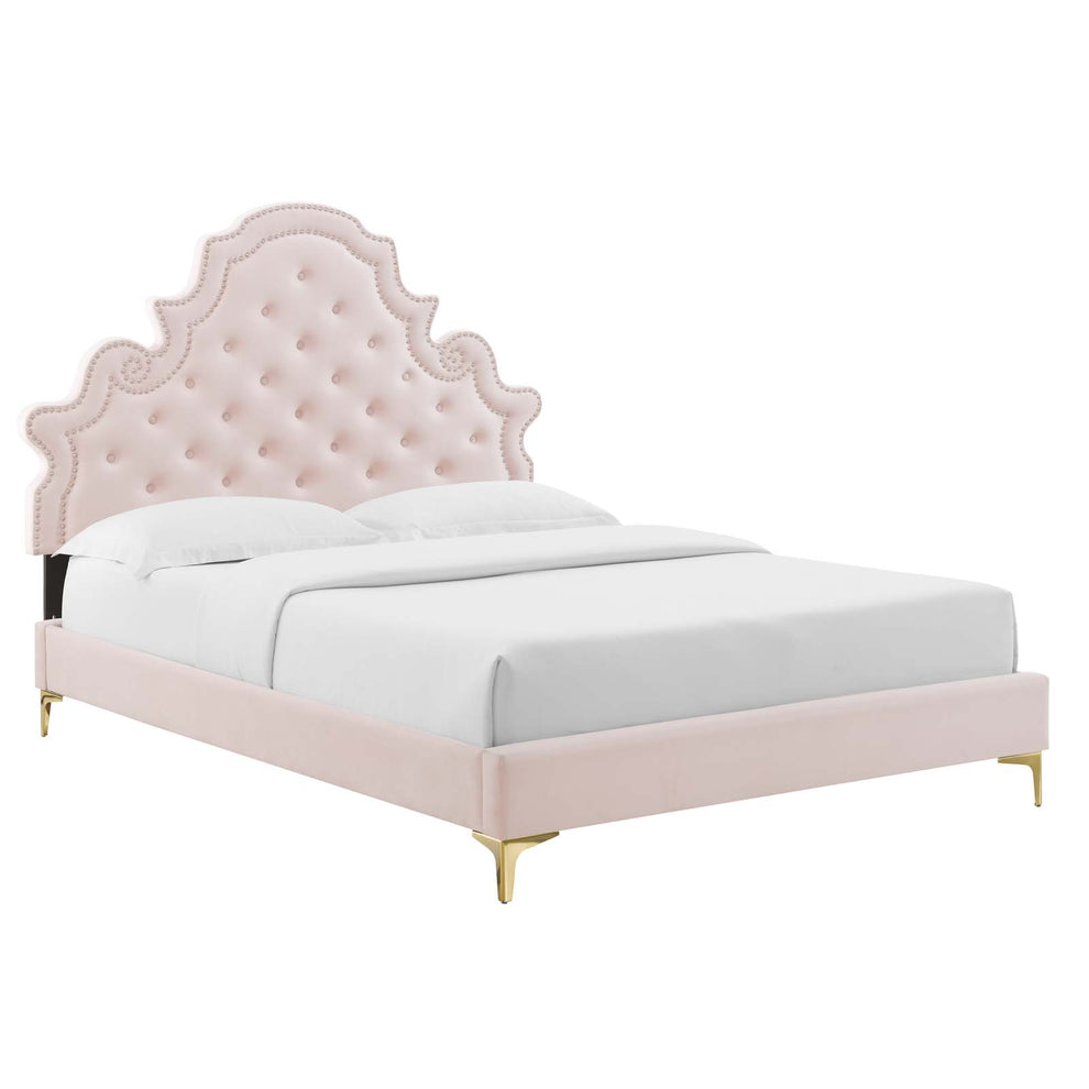 Modway Gwyneth Tufted Performance Velvet Full Platform Bed - MOD-6757 | Beds | Modishstore - 37