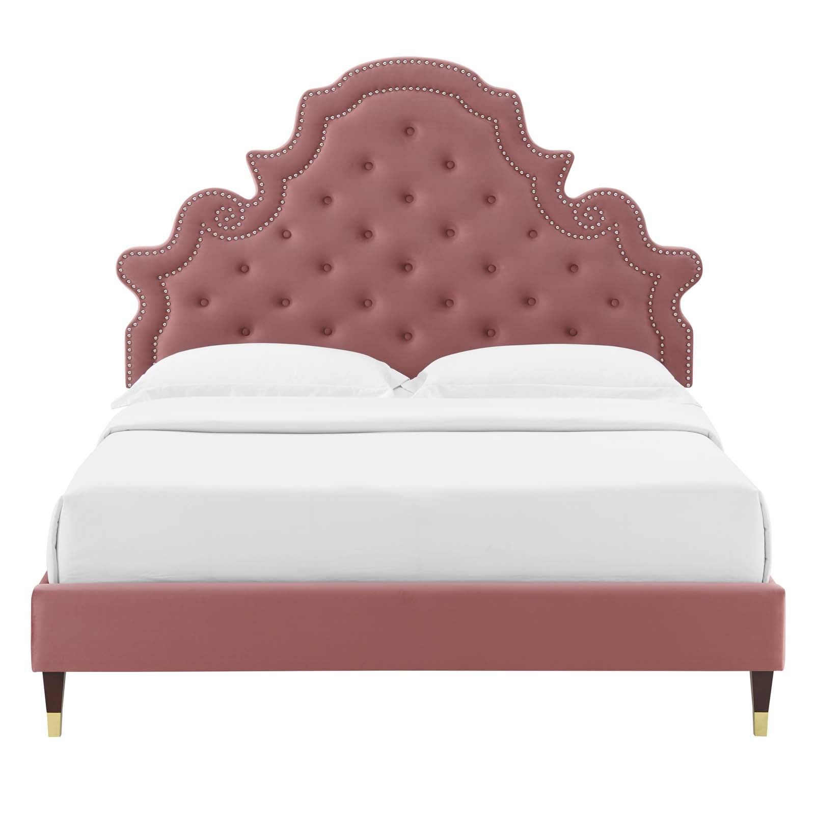Modway Gwyneth Tufted Performance Velvet Full Platform Bed | Beds | Modishstore-14