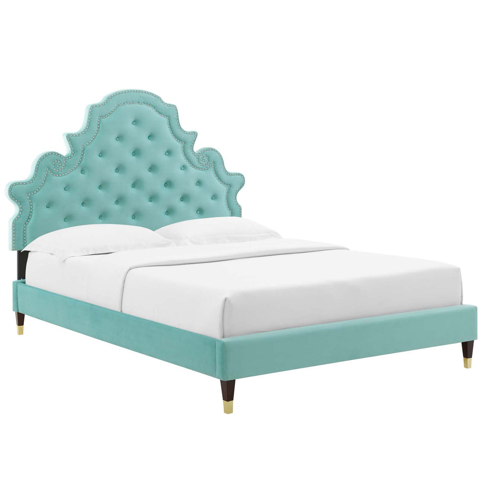 Modway Gwyneth Tufted Performance Velvet Full Platform Bed - MOD-6758 | Beds | Modishstore - 23