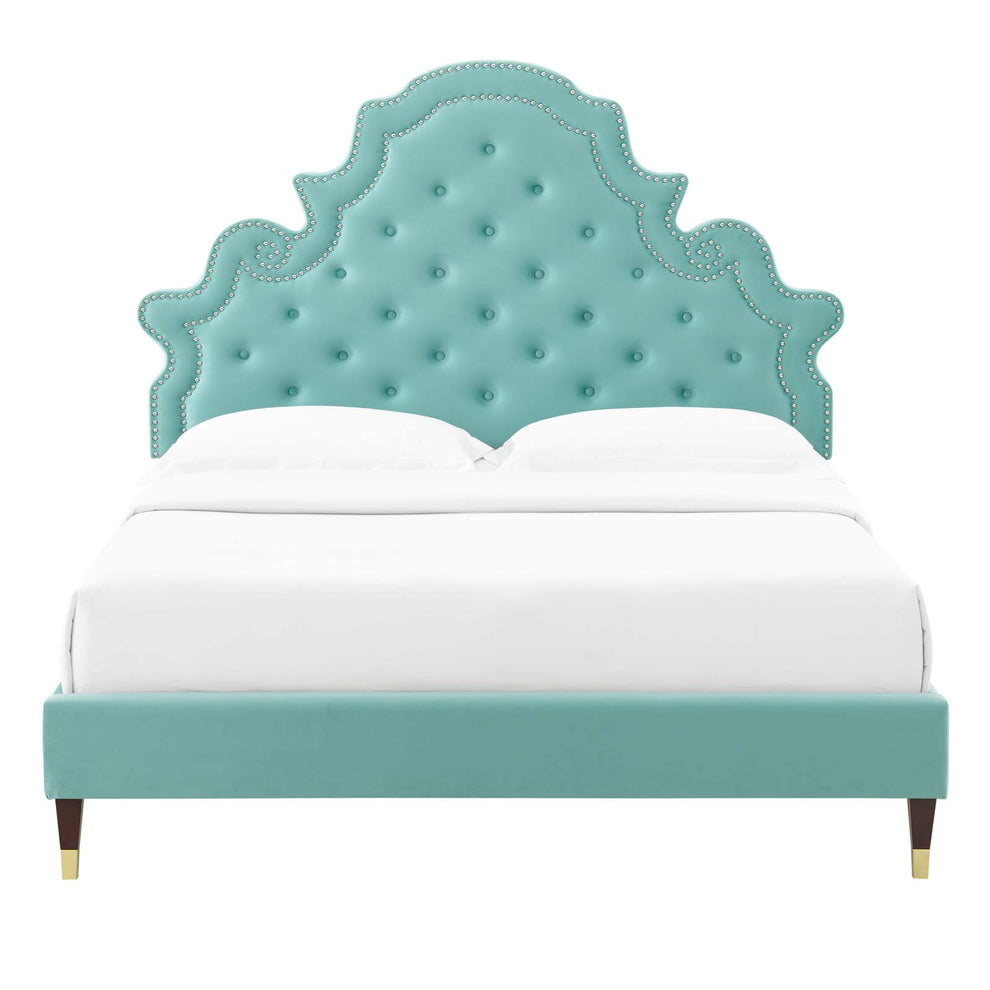 Modway Gwyneth Tufted Performance Velvet Full Platform Bed - MOD-6758 | Beds | Modishstore - 28