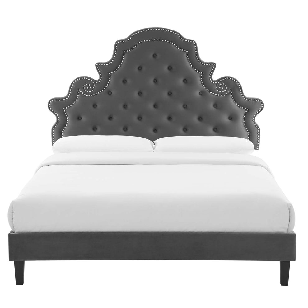 Modway Gwyneth Tufted Performance Velvet Full Platform Bed - MOD-6759 | Beds | Modishstore - 6