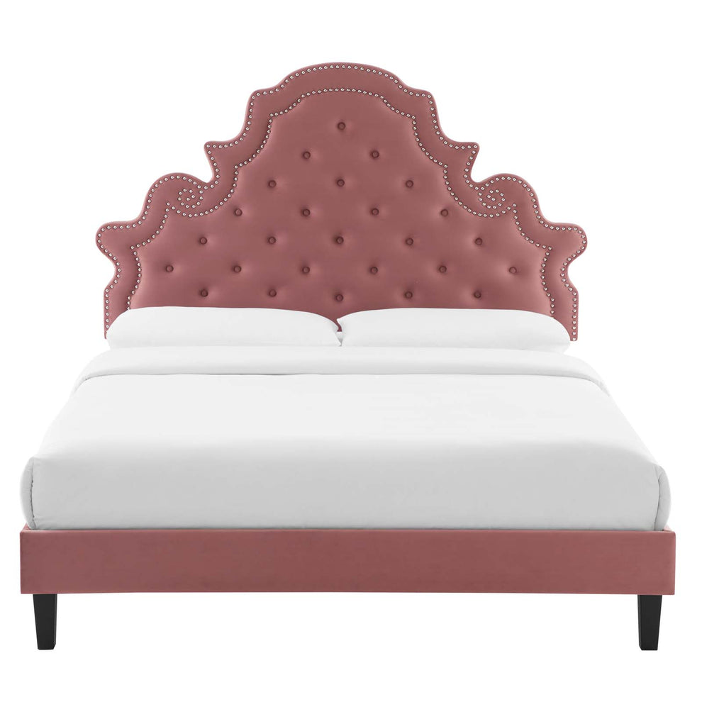 Modway Gwyneth Tufted Performance Velvet Full Platform Bed - MOD-6759 | Beds | Modishstore - 14
