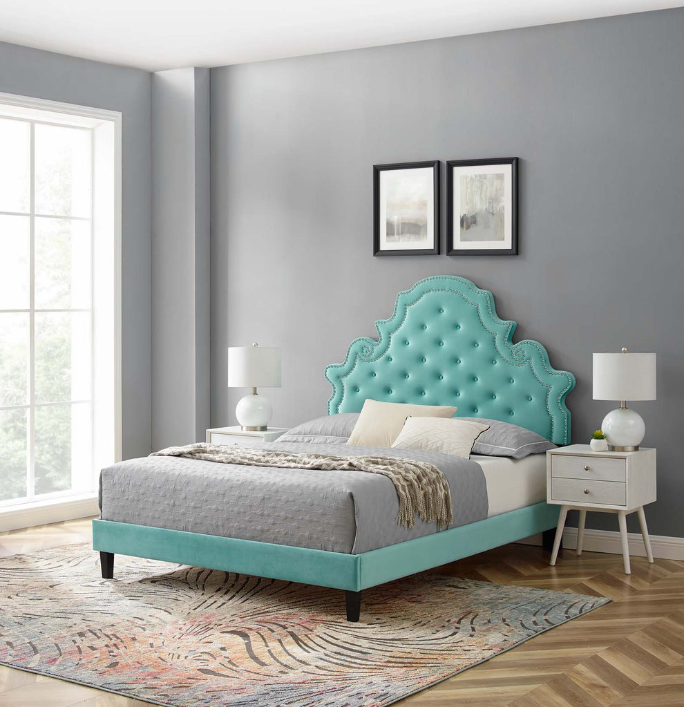 Modway Gwyneth Tufted Performance Velvet Full Platform Bed - MOD-6759 | Beds | Modishstore - 59