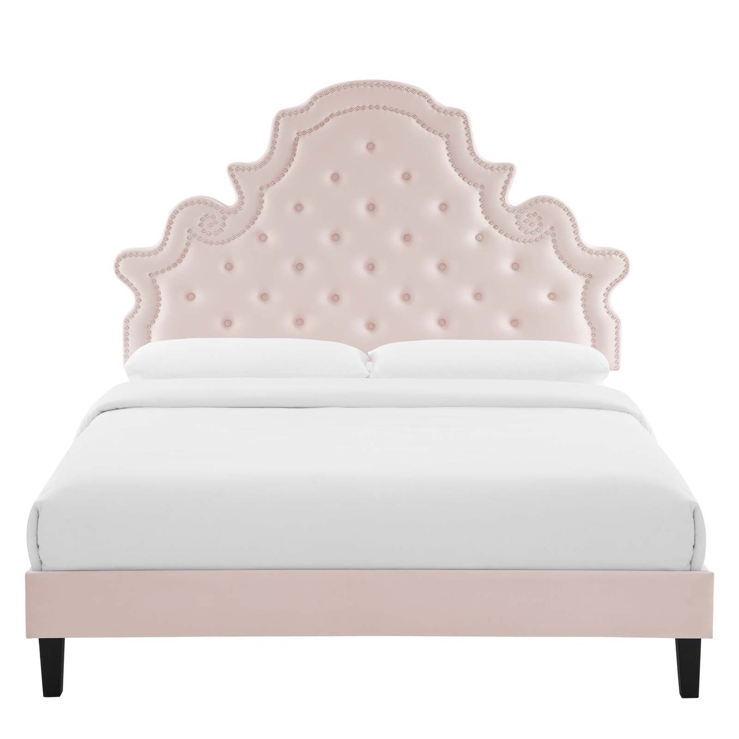 Modway Gwyneth Tufted Performance Velvet Full Platform Bed | Beds | Modishstore-42
