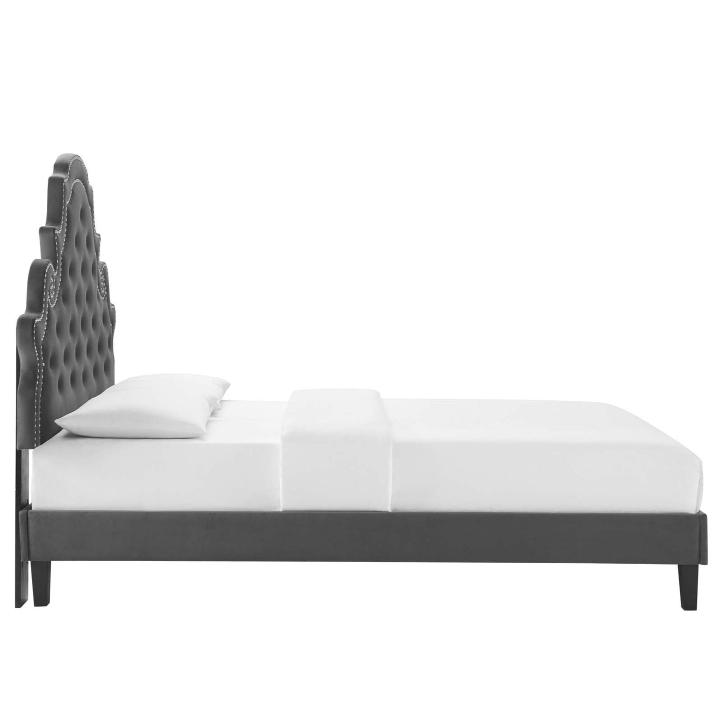 Modway Gwyneth Tufted Performance Velvet King Platform Bed - MOD-6762 | Beds | Modishstore - 7