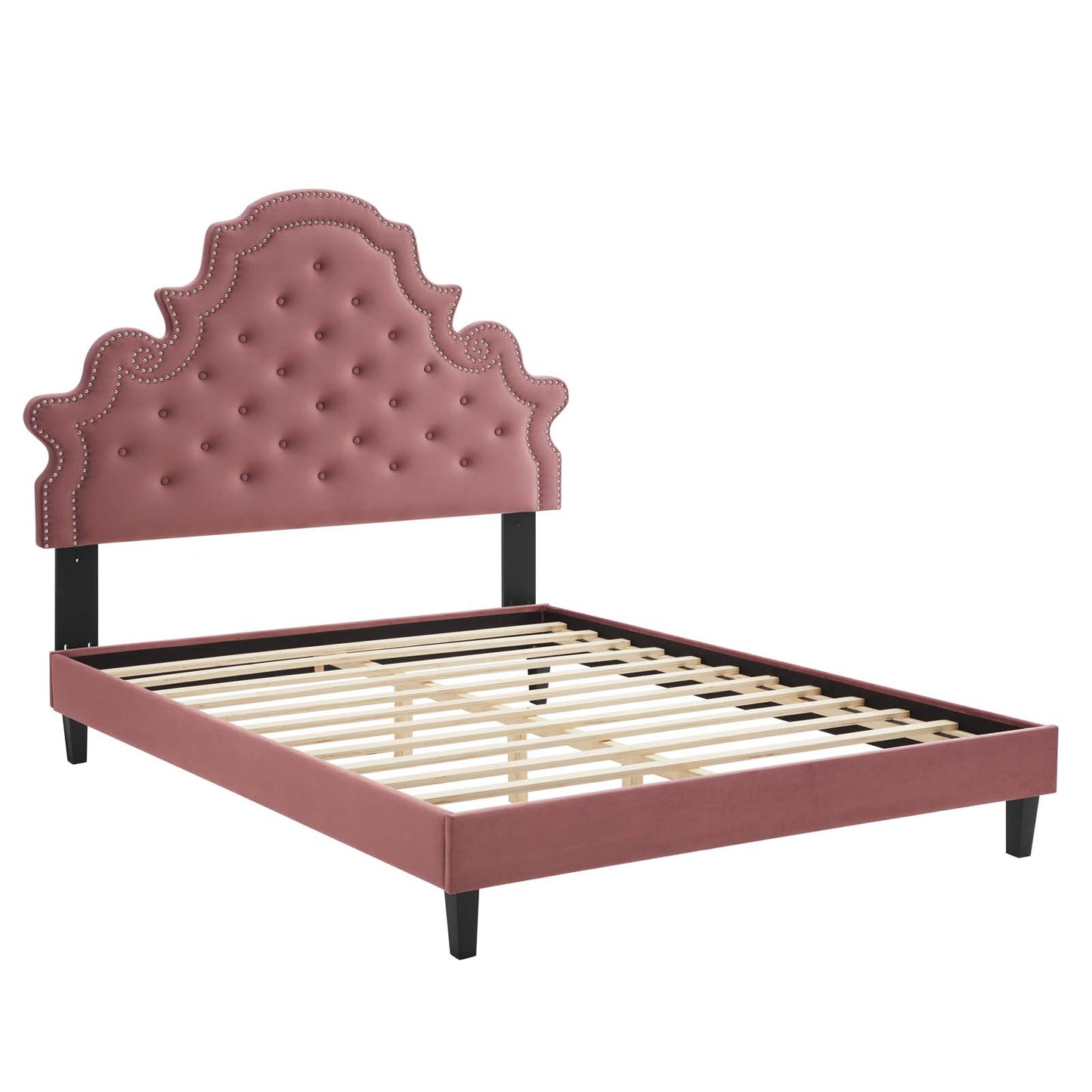 Modway Gwyneth Tufted Performance Velvet King Platform Bed - MOD-6762 | Beds | Modishstore - 11