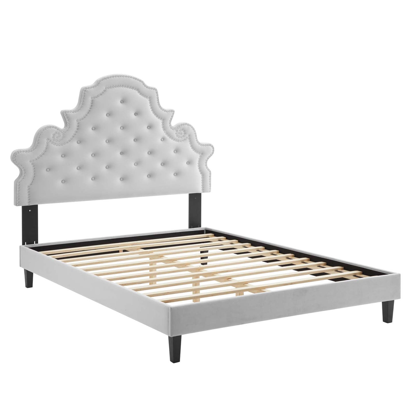 Modway Gwyneth Tufted Performance Velvet King Platform Bed - MOD-6762 | Beds | Modishstore - 18