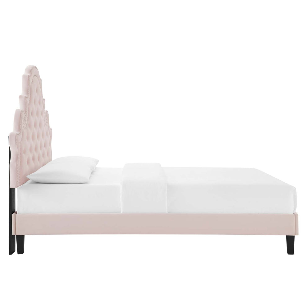 Modway Gwyneth Tufted Performance Velvet King Platform Bed - MOD-6762 | Beds | Modishstore - 46