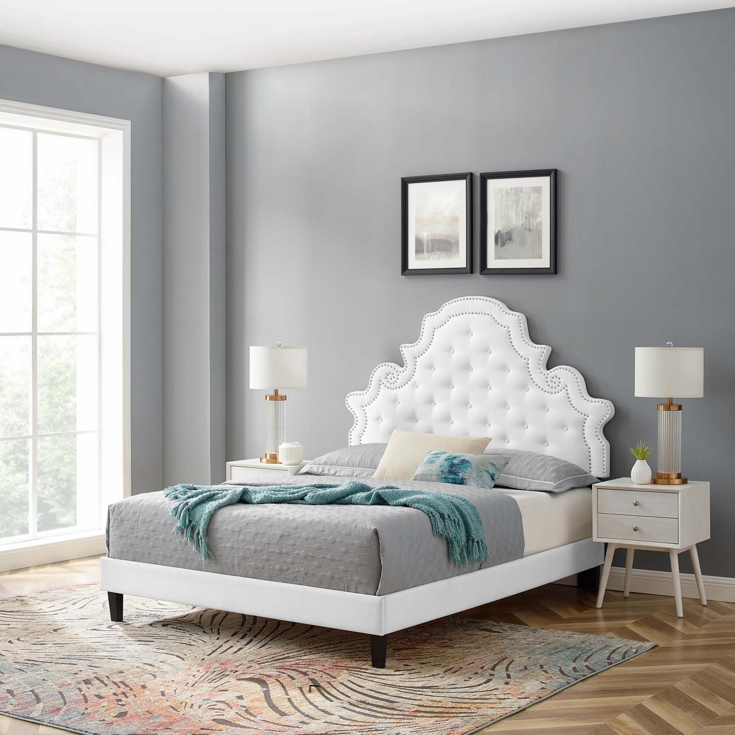 Modway Gwyneth Tufted Performance Velvet King Platform Bed - MOD-6762 | Beds | Modishstore - 54