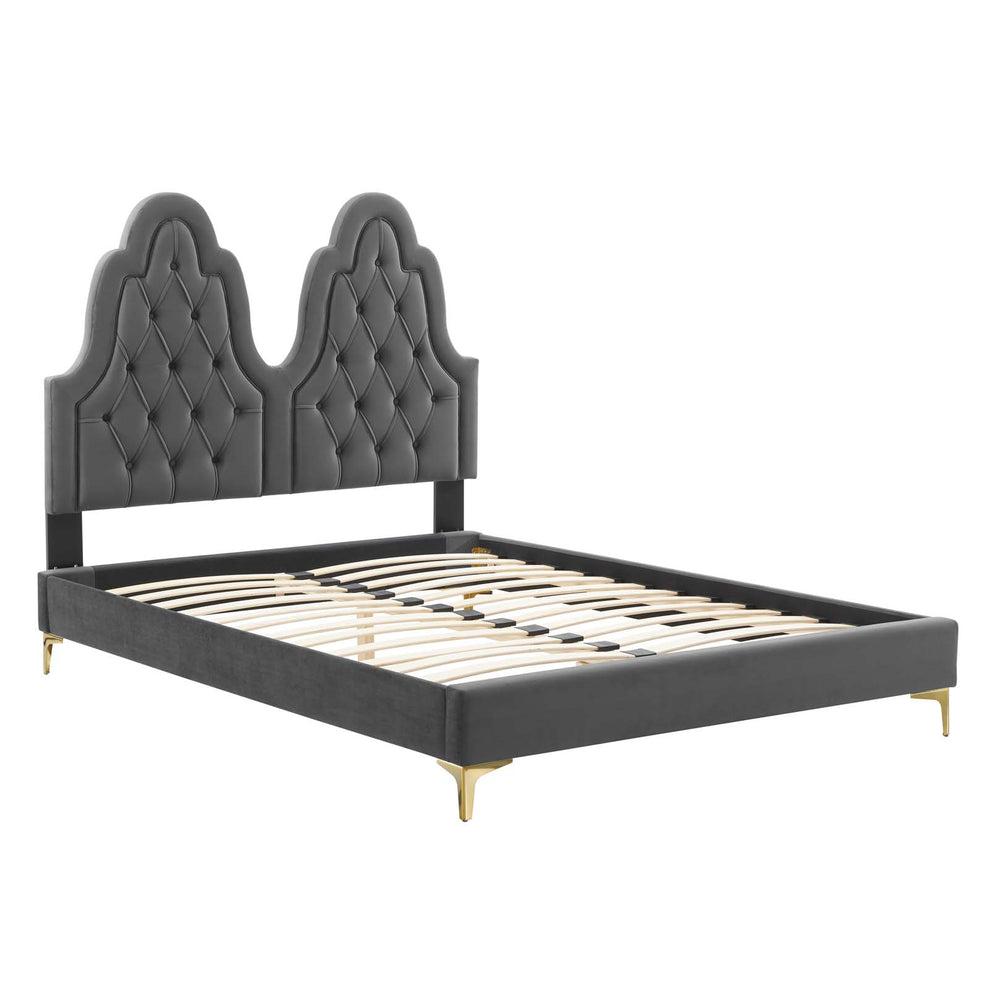 Modway Alexandria Tufted Performance Velvet Queen Platform Bed - MOD-6763 | Beds | Modishstore - 3