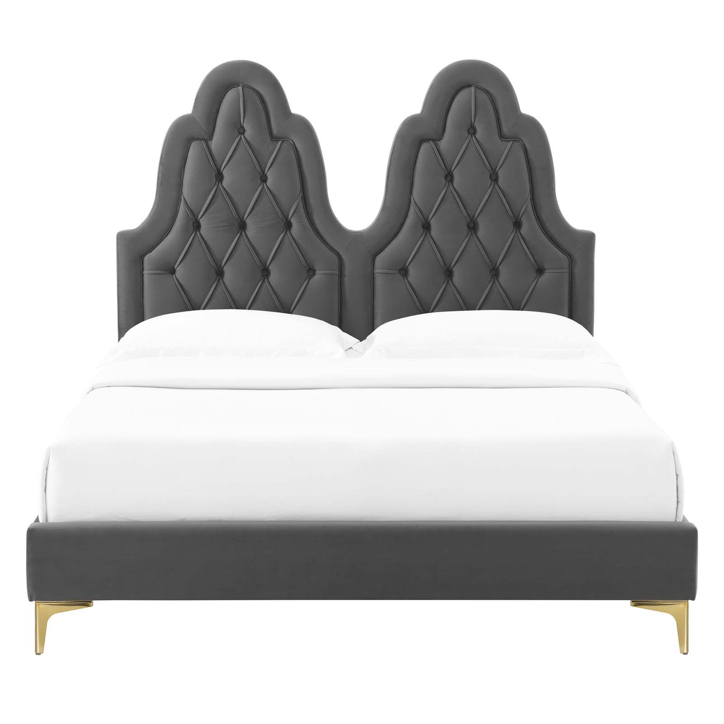 Modway Alexandria Tufted Performance Velvet Queen Platform Bed - MOD-6763 | Beds | Modishstore - 7