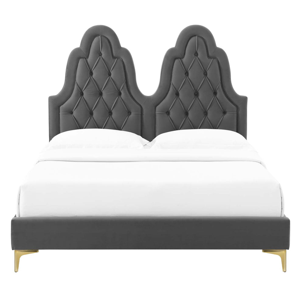 Modway Alexandria Tufted Performance Velvet Queen Platform Bed - MOD-6763 | Beds | Modishstore - 7