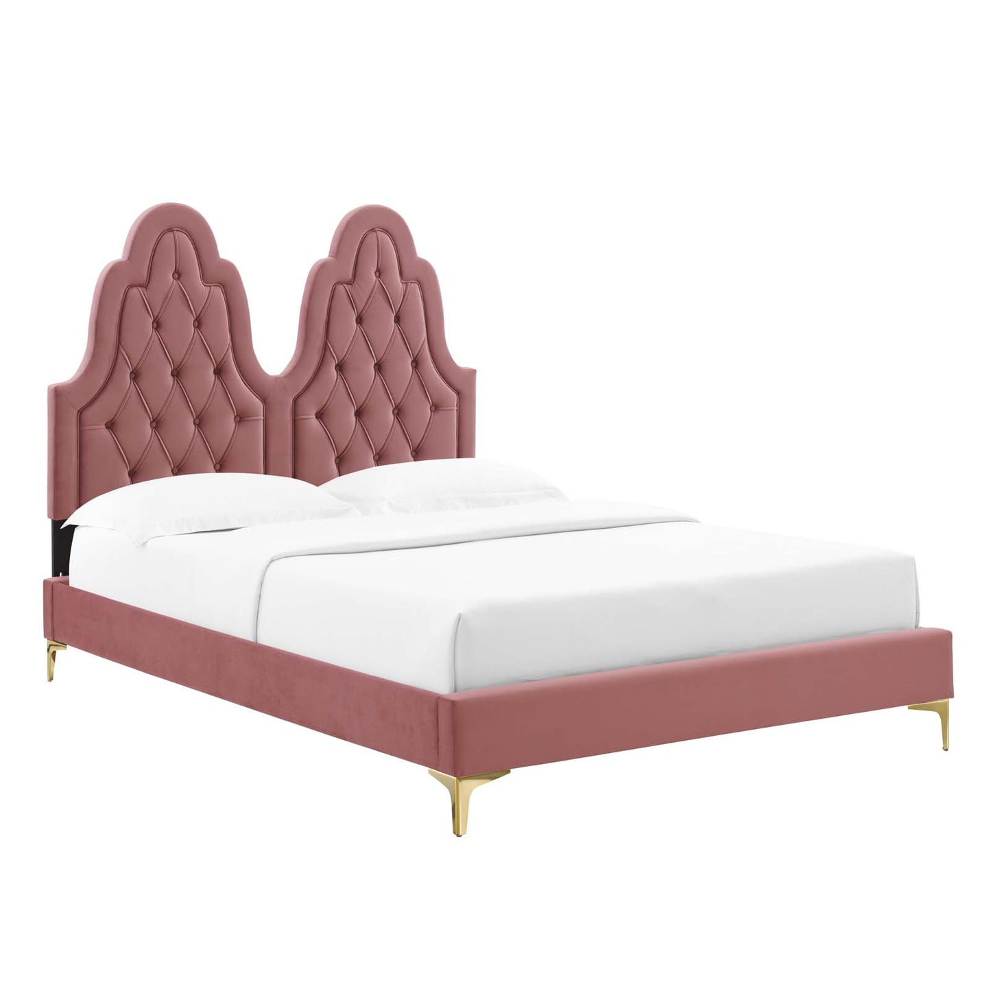 Modway Alexandria Tufted Performance Velvet Queen Platform Bed - MOD-6763 | Beds | Modishstore - 9