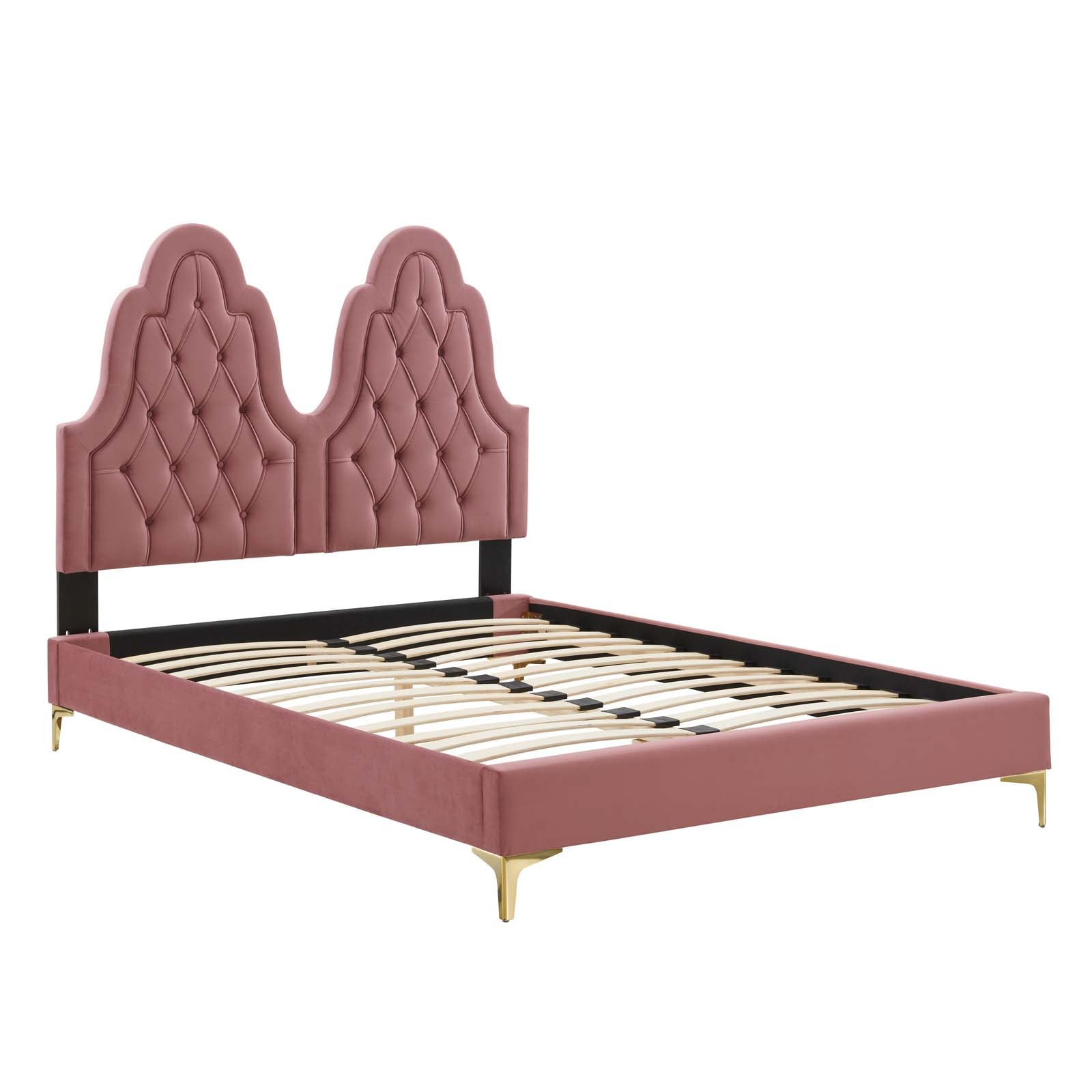 Modway Alexandria Tufted Performance Velvet Queen Platform Bed - MOD-6763 | Beds | Modishstore - 10