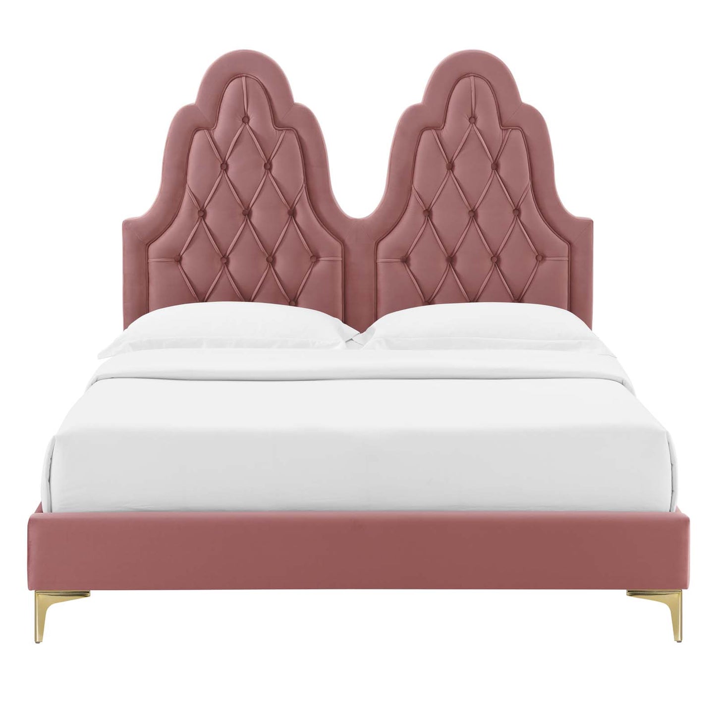 Modway Alexandria Tufted Performance Velvet Queen Platform Bed - MOD-6763 | Beds | Modishstore - 14