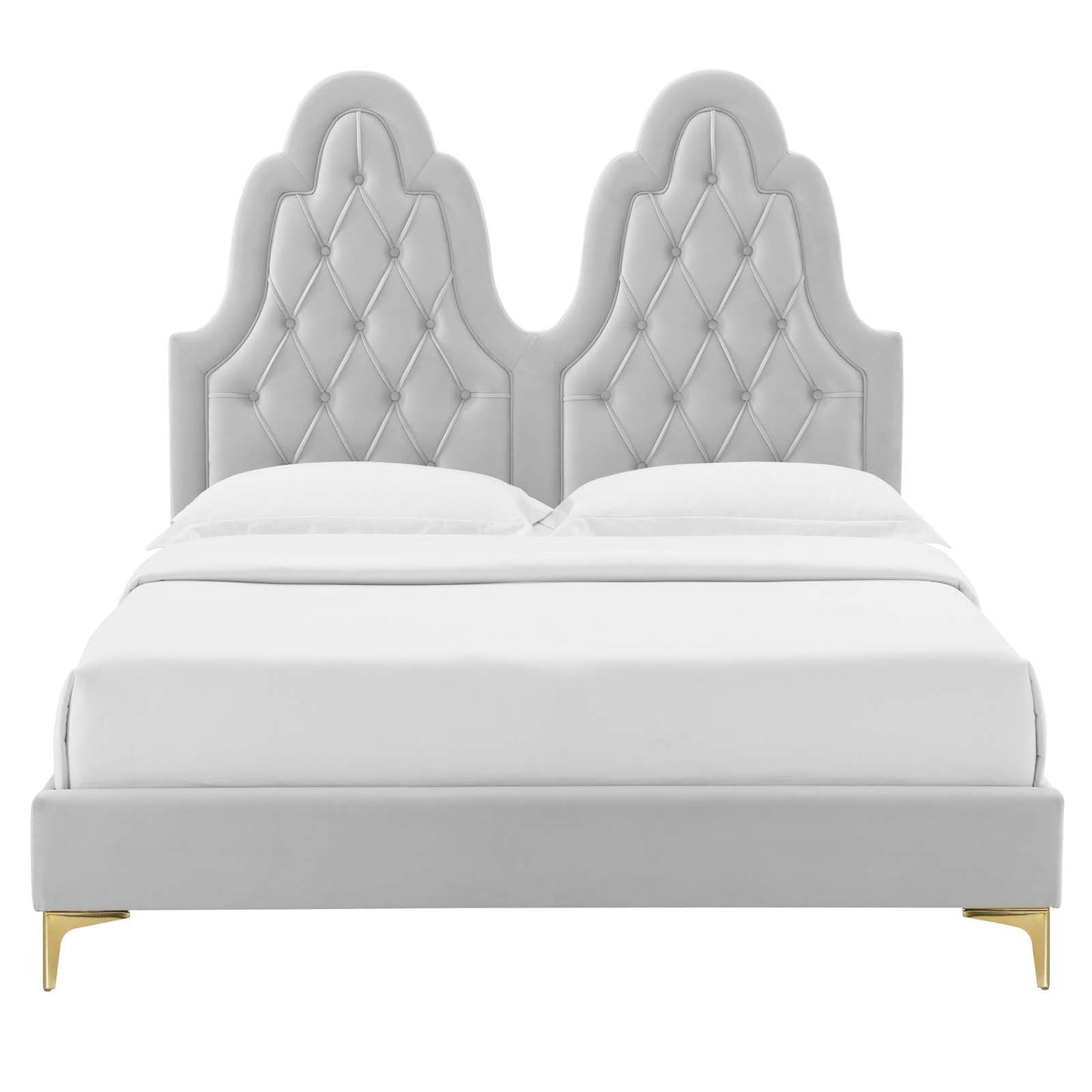 Modway Alexandria Tufted Performance Velvet Queen Platform Bed - MOD-6763 | Beds | Modishstore - 21