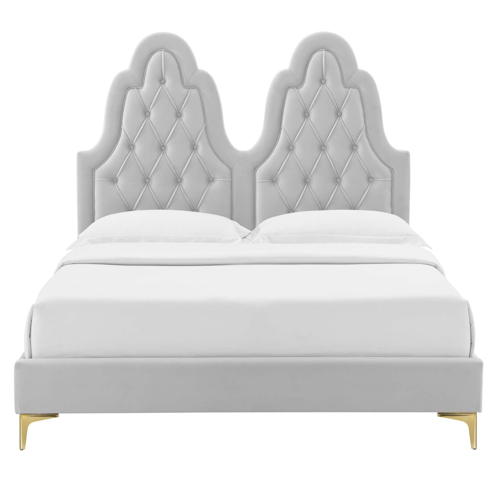 Modway Alexandria Tufted Performance Velvet Queen Platform Bed - MOD-6763 | Beds | Modishstore - 21